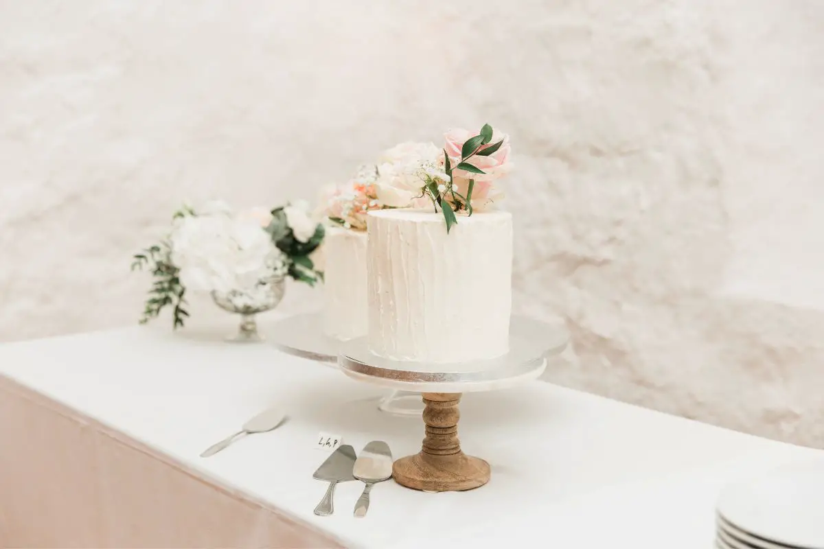 High Altitude White Almond Wedding Cake for a DIY Wedding - Curly Girl  Kitchen